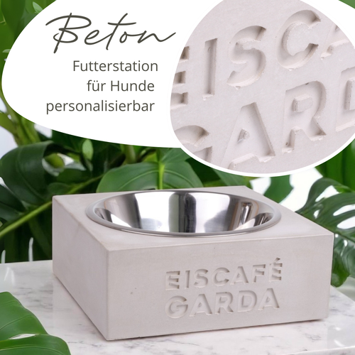 Hundenapf personalisiert aus Beton | Futternapf Beton | Wassernapf Hund Beton l handgemacht