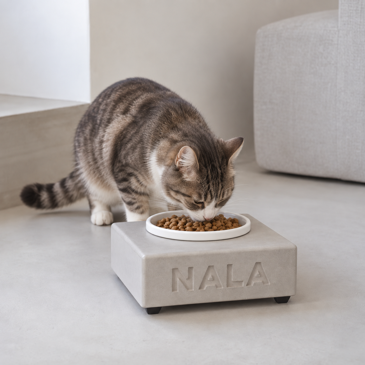 Einzelnapf – klein, eckig | Katzennapf