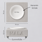 Einzelnapf – klein, eckig