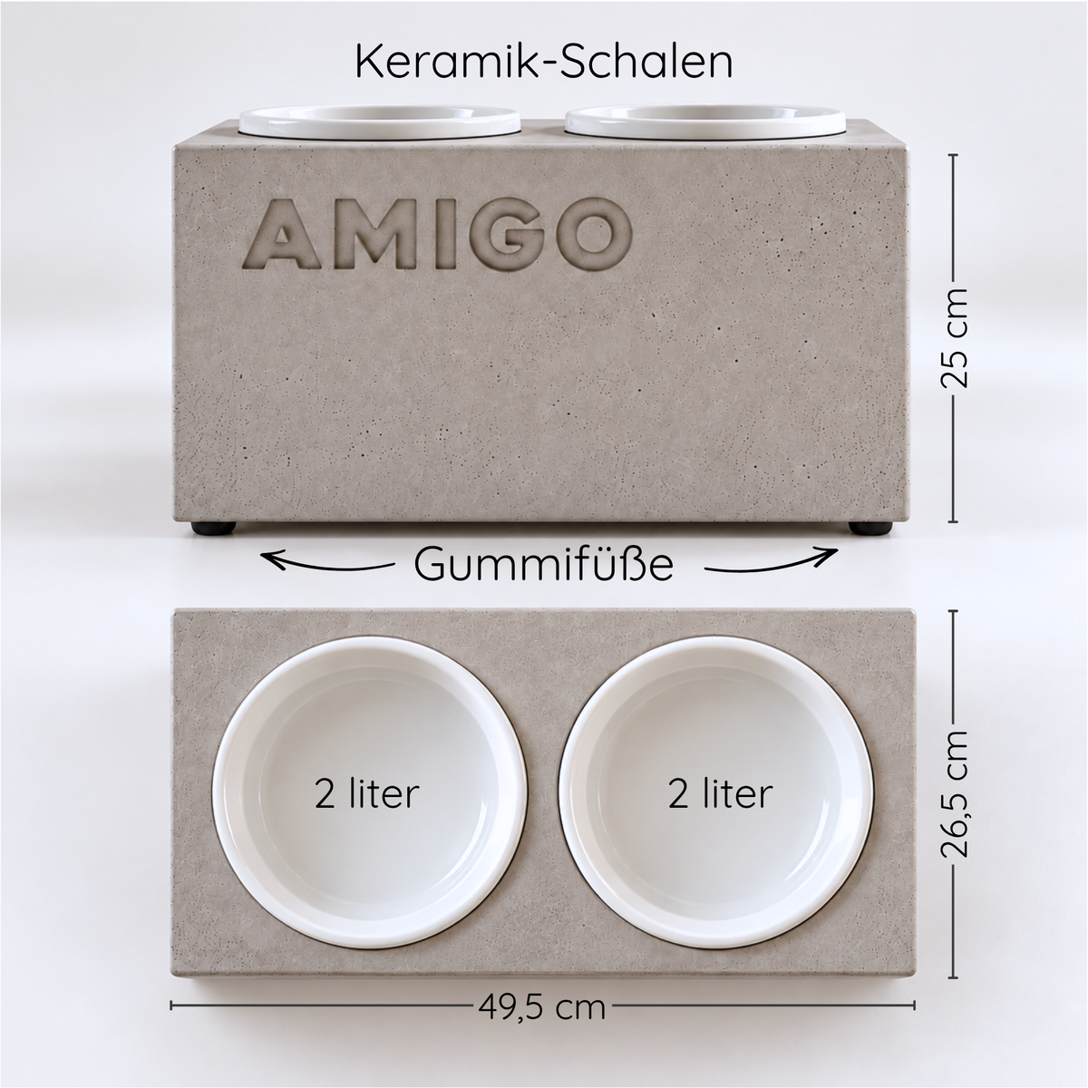 Doppelnapf erhöht