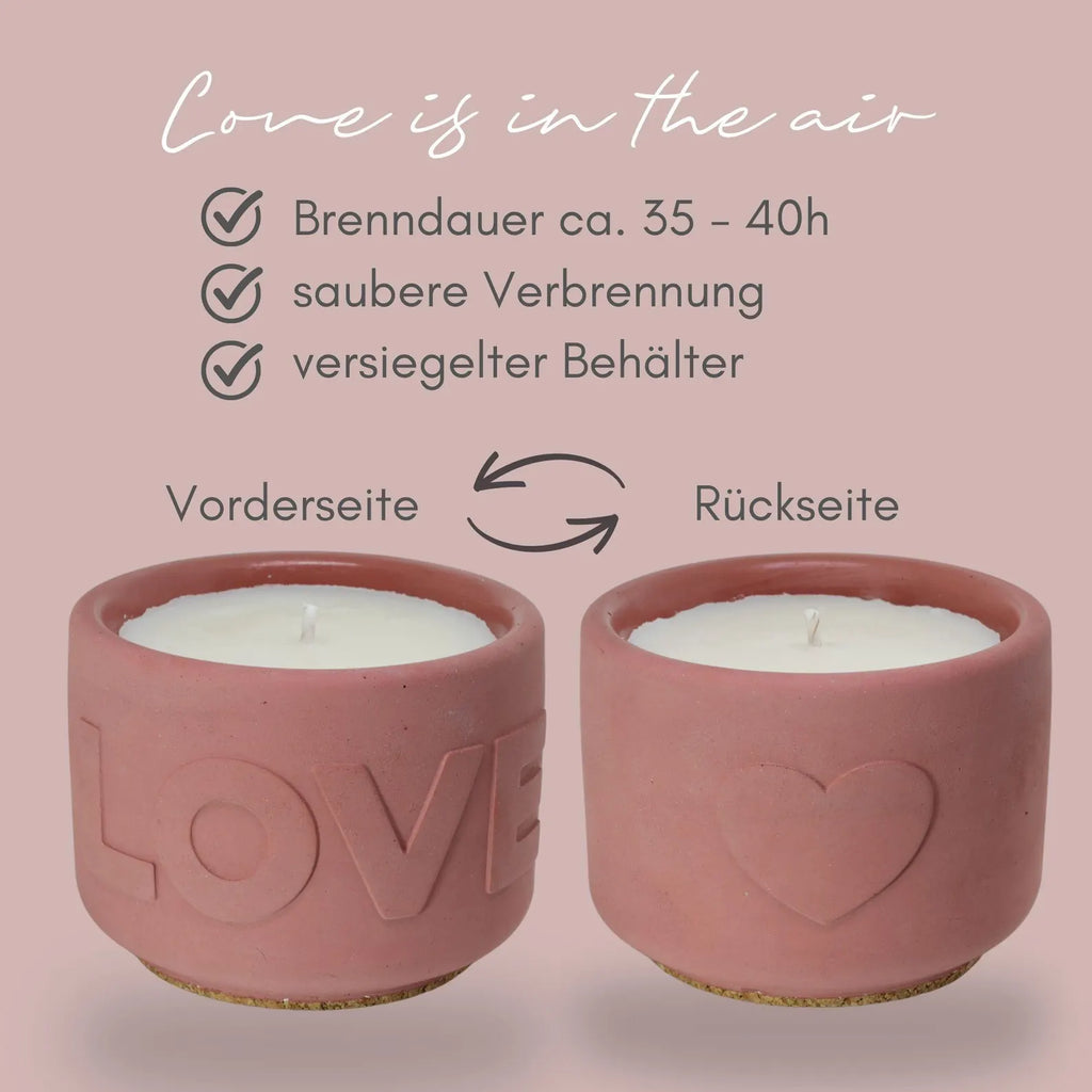 LOVE Kerze aus Beton