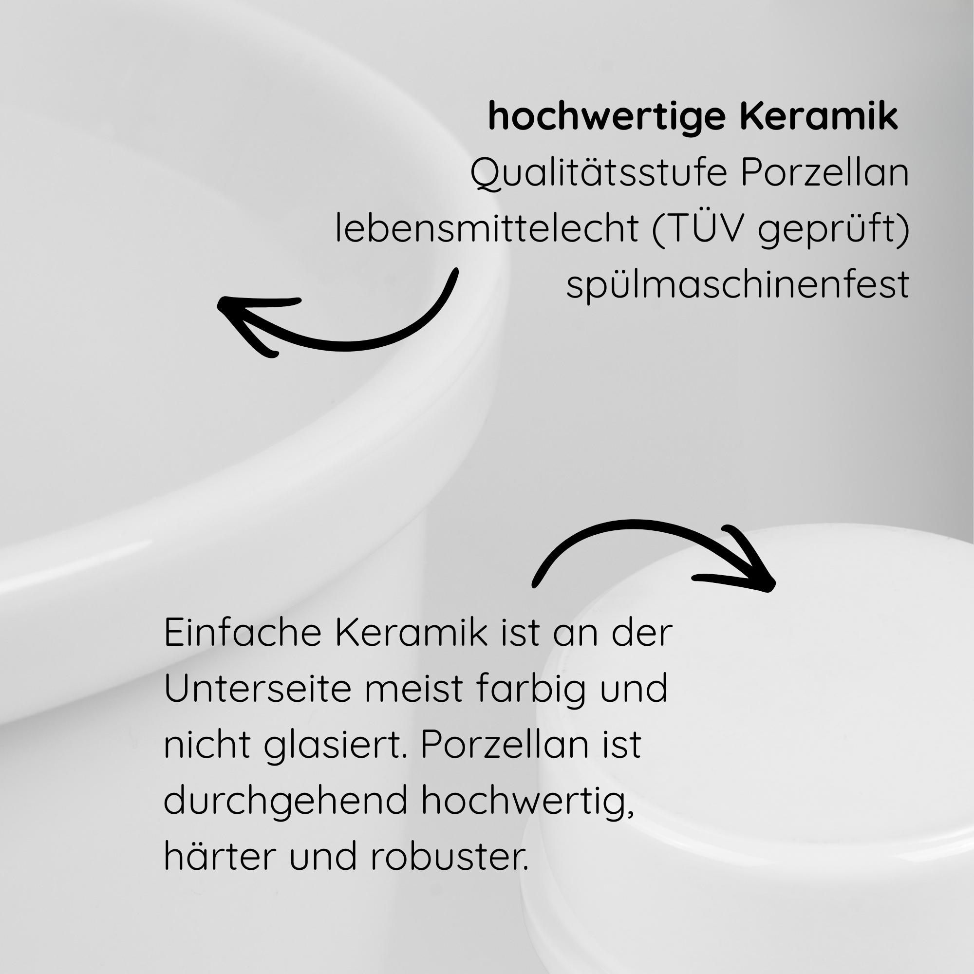 Porzellan-Ersatzschale für Beton-Hundenäpfe – kompatibel mit Betolz PATERA